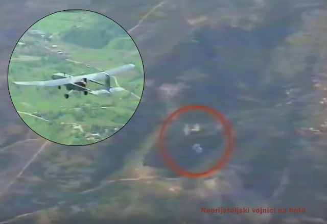 Bespilotna letjelica iznad Srpske Krajine - snimak vojnika